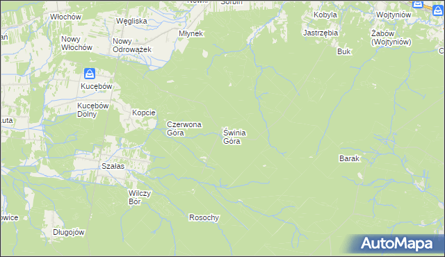 mapa Świnia Góra, Świnia Góra na mapie Targeo