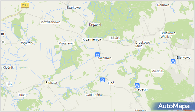 mapa Swołowo, Swołowo na mapie Targeo