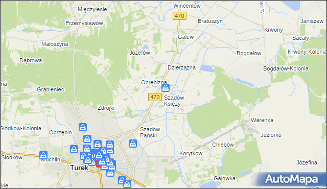 mapa Szadów Księży, Szadów Księży na mapie Targeo