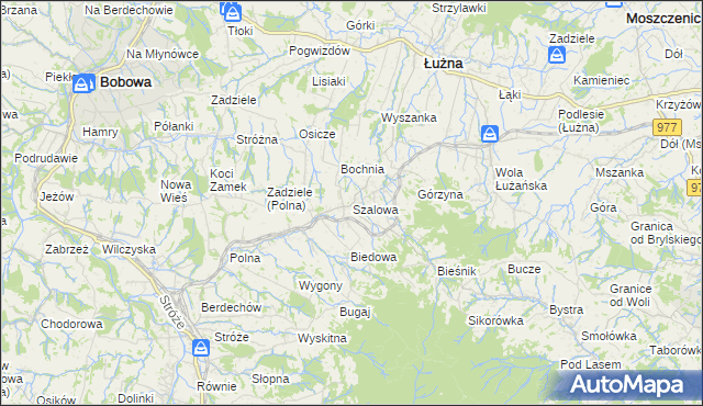 mapa Szalowa, Szalowa na mapie Targeo