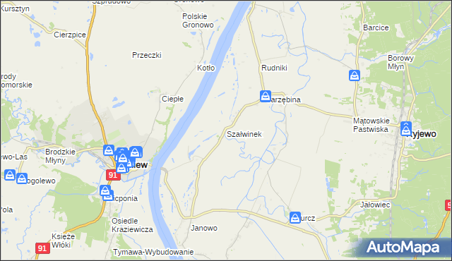 mapa Szałwinek, Szałwinek na mapie Targeo