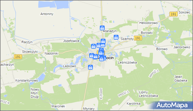 mapa Szamocin powiat chodzieski, Szamocin powiat chodzieski na mapie Targeo