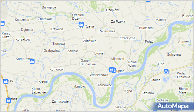 mapa Szczebrzusz, Szczebrzusz na mapie Targeo