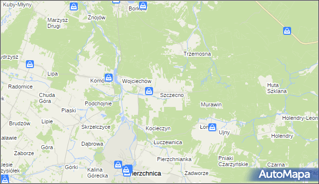 mapa Szczecno, Szczecno na mapie Targeo