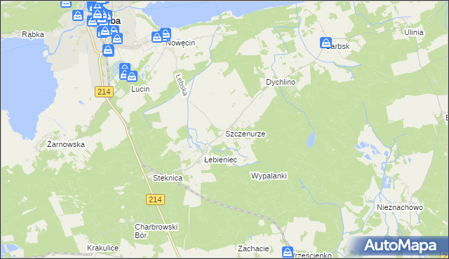 mapa Szczenurze, Szczenurze na mapie Targeo