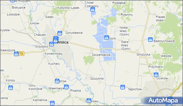 mapa Szczerbaków, Szczerbaków na mapie Targeo