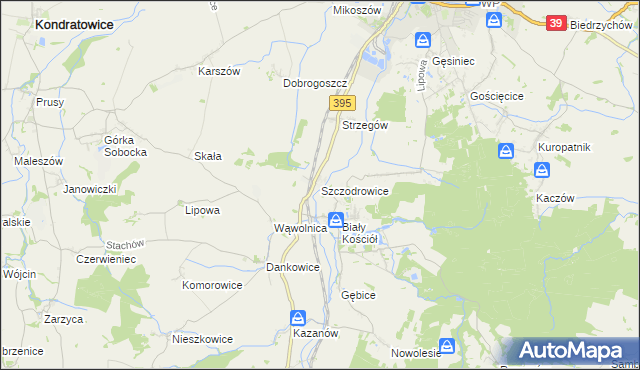mapa Szczodrowice, Szczodrowice na mapie Targeo
