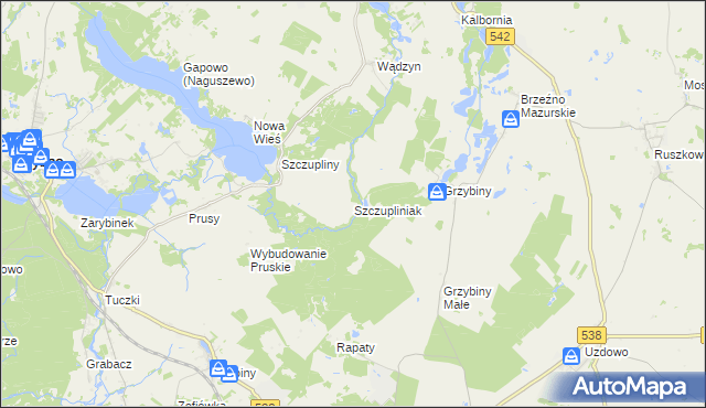 mapa Szczupliniak, Szczupliniak na mapie Targeo