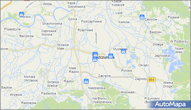 mapa Szczurowa, Szczurowa na mapie Targeo