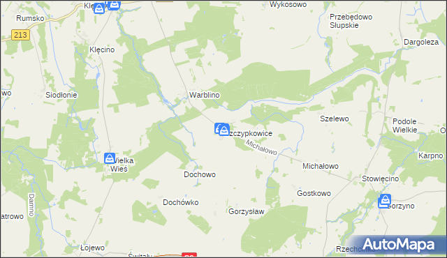 mapa Szczypkowice, Szczypkowice na mapie Targeo