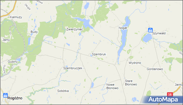 mapa Szembruk, Szembruk na mapie Targeo