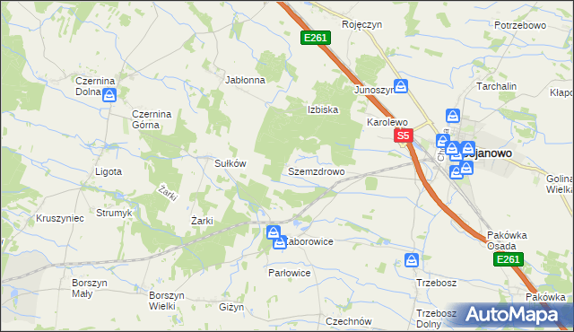 mapa Szemzdrowo, Szemzdrowo na mapie Targeo