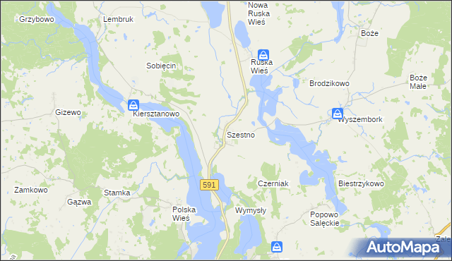 mapa Szestno, Szestno na mapie Targeo