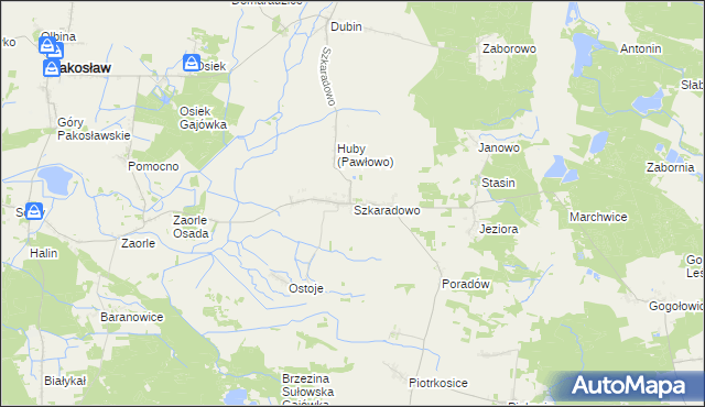 mapa Szkaradowo, Szkaradowo na mapie Targeo
