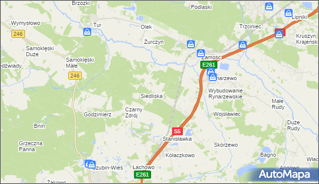 mapa Szkocja gmina Szubin, Szkocja gmina Szubin na mapie Targeo