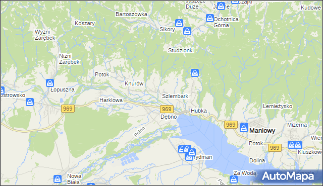 mapa Szlembark, Szlembark na mapie Targeo