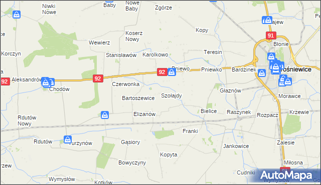 mapa Szołajdy, Szołajdy na mapie Targeo
