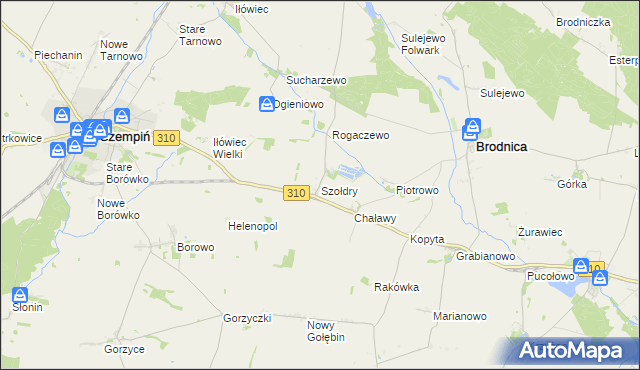 mapa Szołdry, Szołdry na mapie Targeo