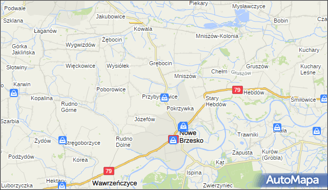 mapa Szpitary, Szpitary na mapie Targeo