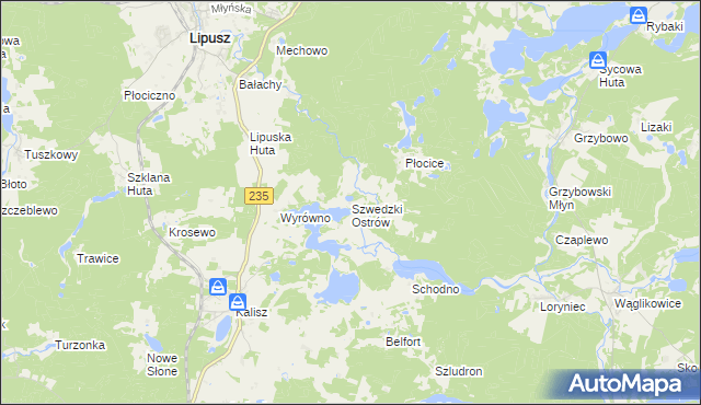 mapa Szwedzki Ostrów, Szwedzki Ostrów na mapie Targeo