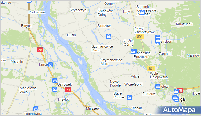 mapa Szymanowice Małe, Szymanowice Małe na mapie Targeo