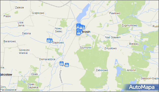 mapa Szymonki, Szymonki na mapie Targeo