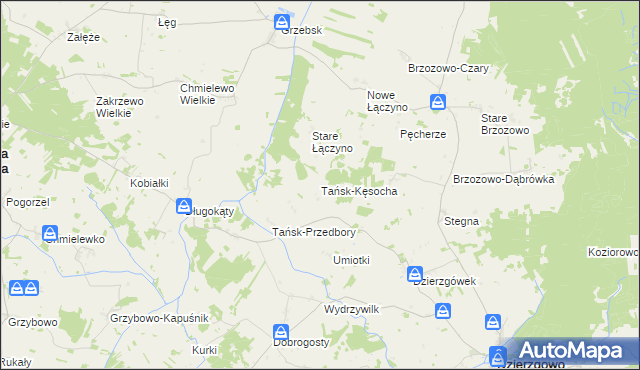 mapa Tańsk-Kęsocha, Tańsk-Kęsocha na mapie Targeo