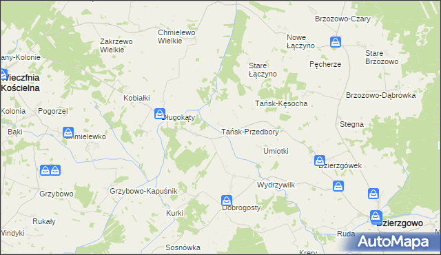 mapa Tańsk-Przedbory, Tańsk-Przedbory na mapie Targeo