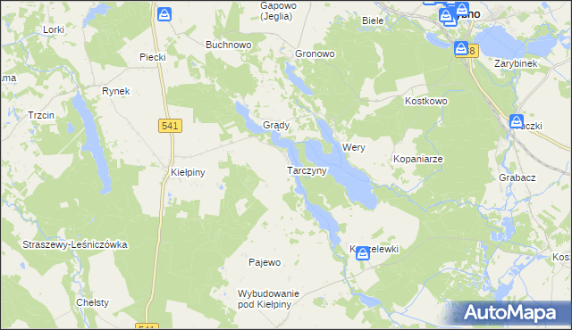 mapa Tarczyny, Tarczyny na mapie Targeo