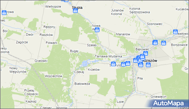mapa Tarnawa-Wydanka, Tarnawa-Wydanka na mapie Targeo