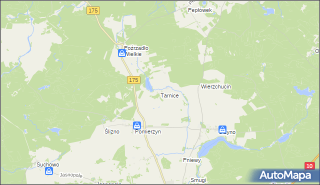 mapa Tarnice, Tarnice na mapie Targeo