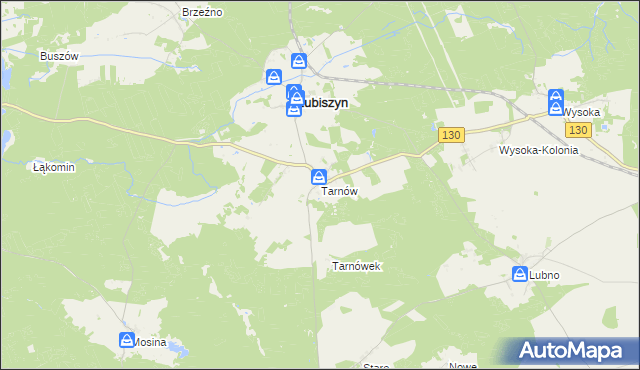 mapa Tarnów gmina Lubiszyn, Tarnów gmina Lubiszyn na mapie Targeo