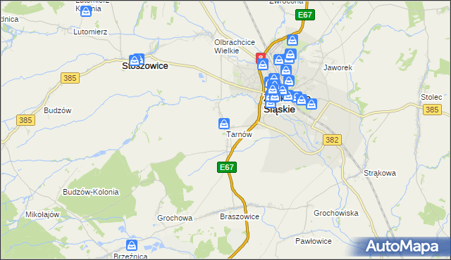 mapa Tarnów gmina Ząbkowice Śląskie, Tarnów gmina Ząbkowice Śląskie na mapie Targeo