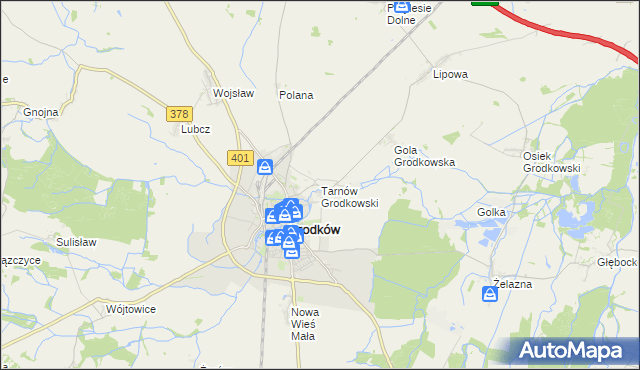 mapa Tarnów Grodkowski, Tarnów Grodkowski na mapie Targeo