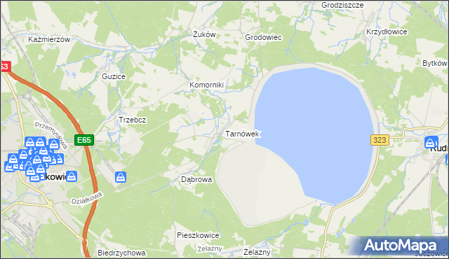 mapa Tarnówek gmina Polkowice, Tarnówek gmina Polkowice na mapie Targeo