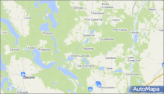 mapa Tęgowiec, Tęgowiec na mapie Targeo