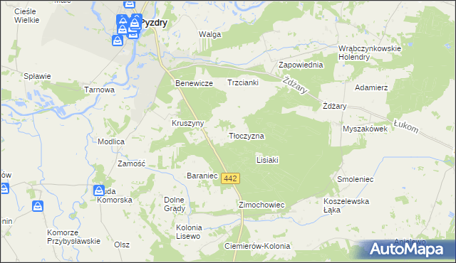 mapa Tłoczyzna, Tłoczyzna na mapie Targeo