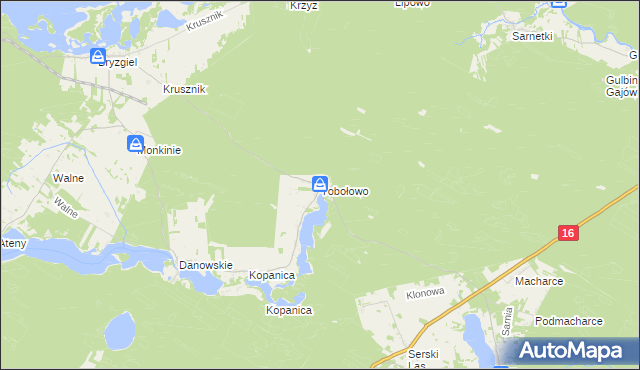 mapa Tobołowo, Tobołowo na mapie Targeo