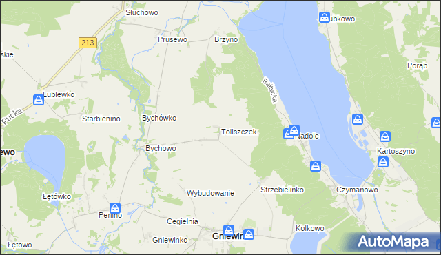 mapa Toliszczek, Toliszczek na mapie Targeo