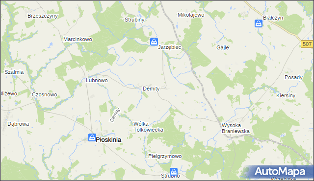 mapa Tolkowiec, Tolkowiec na mapie Targeo