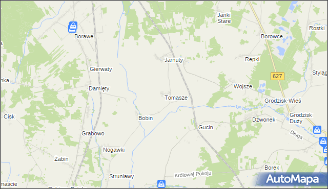 mapa Tomasze, Tomasze na mapie Targeo