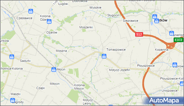 mapa Tomaszowice-Kolonia, Tomaszowice-Kolonia na mapie Targeo