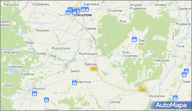 mapa Torzeniec, Torzeniec na mapie Targeo