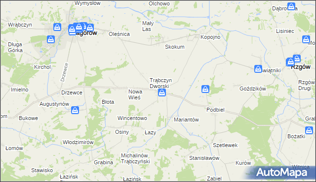 mapa Trąbczyn, Trąbczyn na mapie Targeo