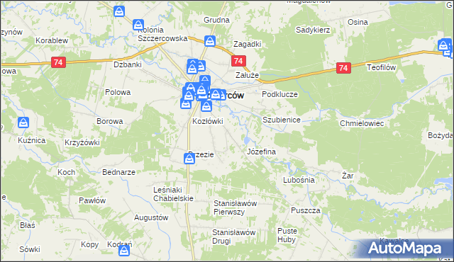 mapa Trakt Puszczański, Trakt Puszczański na mapie Targeo