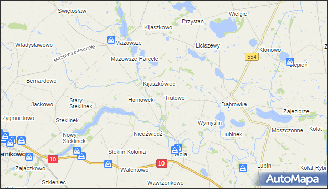 mapa Trutowo, Trutowo na mapie Targeo