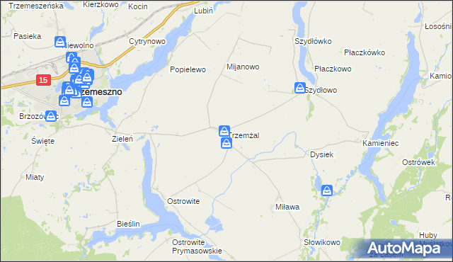 mapa Trzemżal, Trzemżal na mapie Targeo
