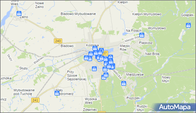 mapa Tuchola, Tuchola na mapie Targeo
