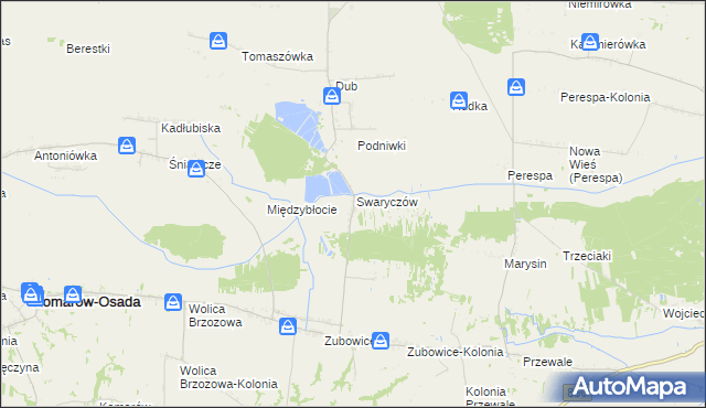 mapa Tuczapy gmina Komarów-Osada, Tuczapy gmina Komarów-Osada na mapie Targeo