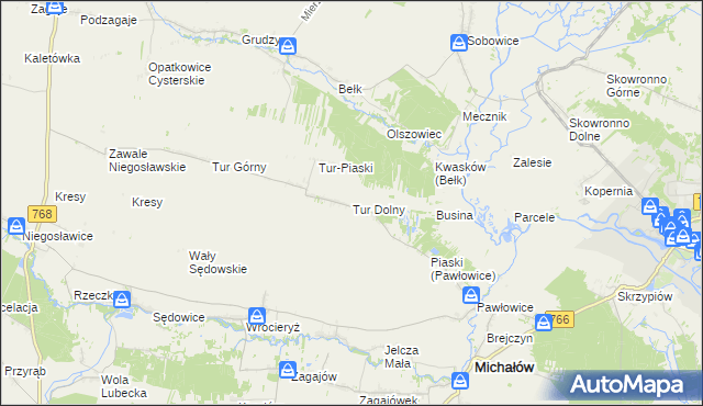mapa Tur Dolny, Tur Dolny na mapie Targeo